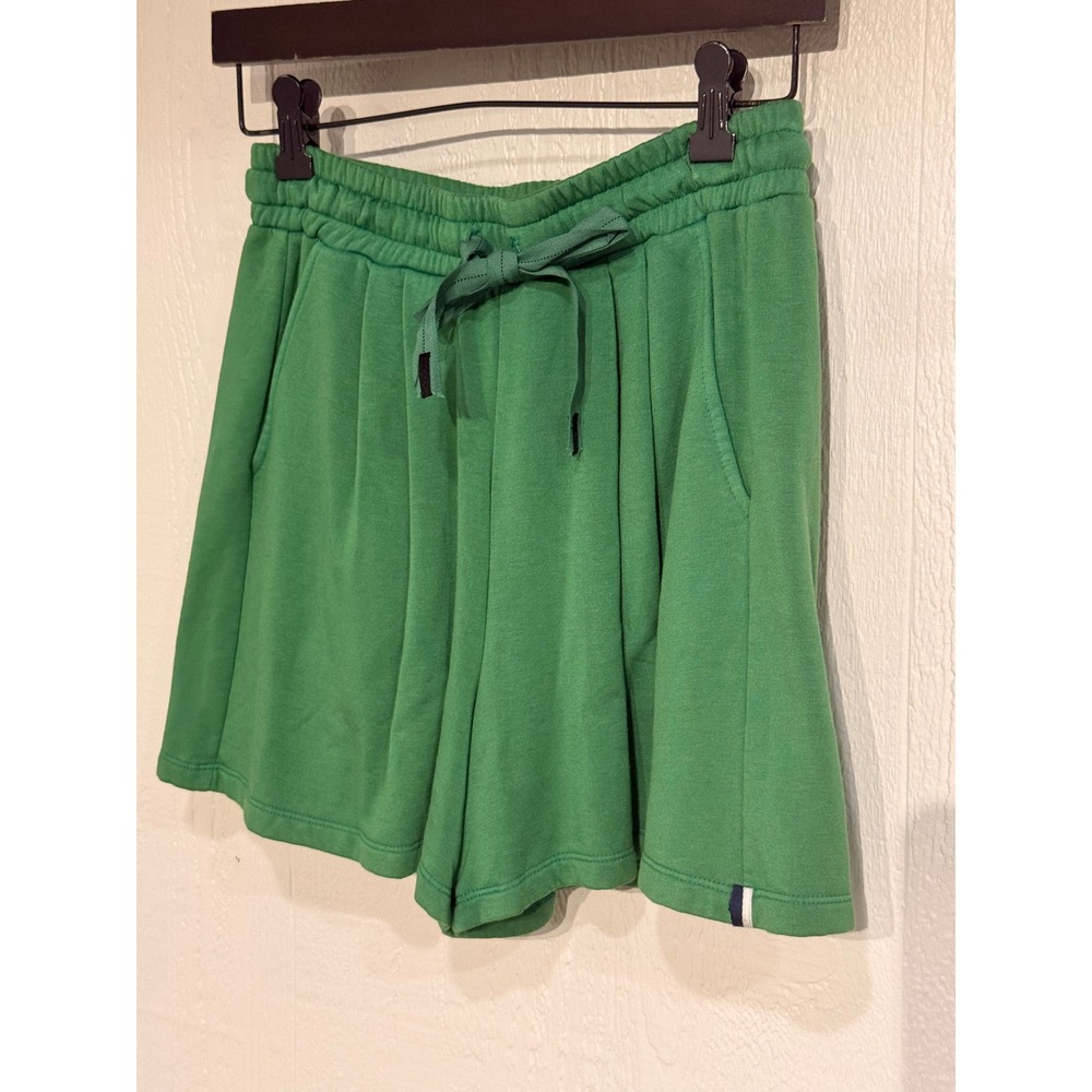 Stateside Green Softest fleece Lounge Set Zip Hoodie and‎ Drawstring Shorts  SET